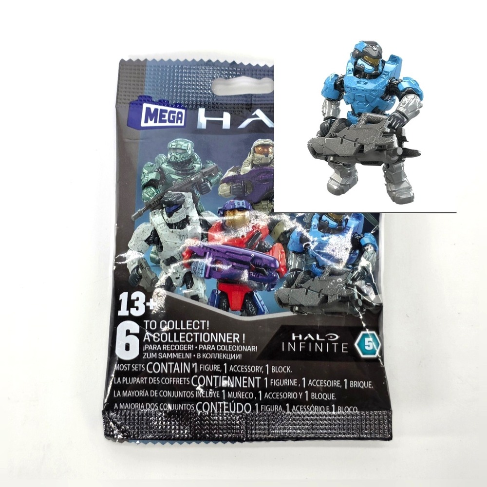 Mega Construx Halo Infinite Series 5 Blind Bag 42TC Blue UNSC Spartan Anubis NEW